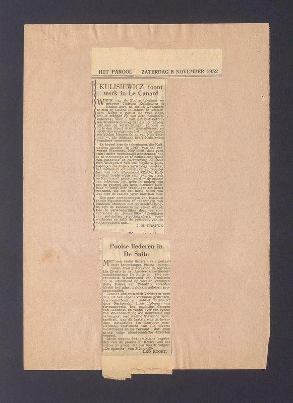 Kulisiewicz toont werk in Le Canard