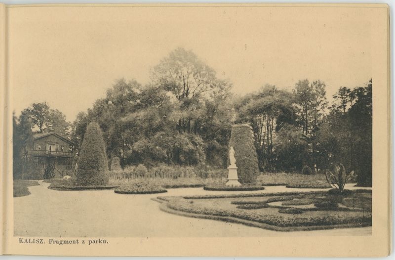 Album Kalisza - "16 Widoków Heliotypjowych" - Fragment z parku