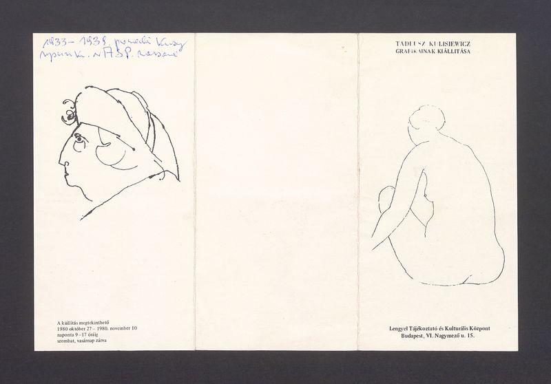 Tadeusz Kulisiewicz. Grafikainak kiallitasa