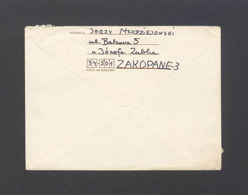 Koperta, nad. Jerzy Młodziejowski