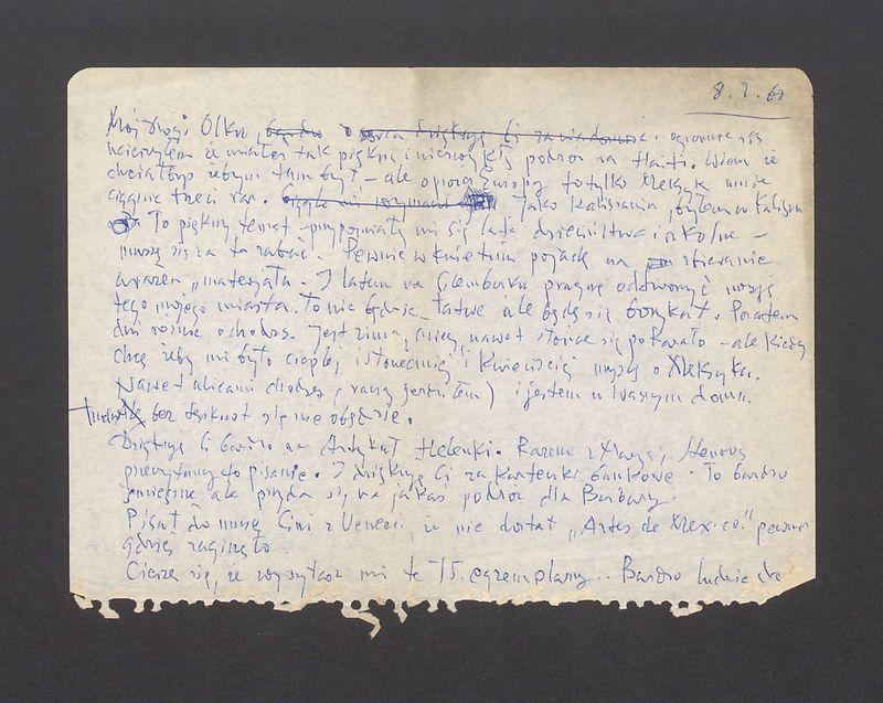 Mój Drogi Olku, Ogromnie się ucieszyłem, że miałeś tak piękną i niezwykłą podróż na Haiti [...]