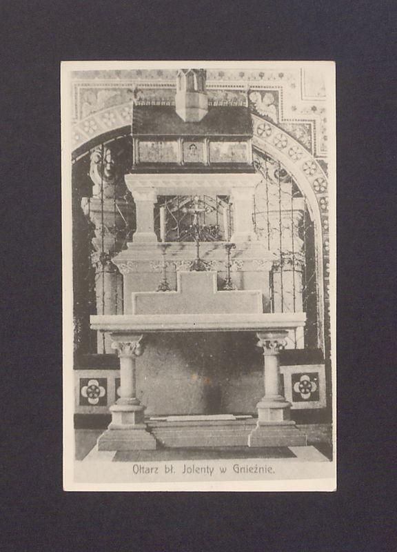 Kościół oo. franciszkanów pw. Wniebowzięcia NMP i św. Antoniego w Gnieźnie. Ołtarz bł. Jolenty.