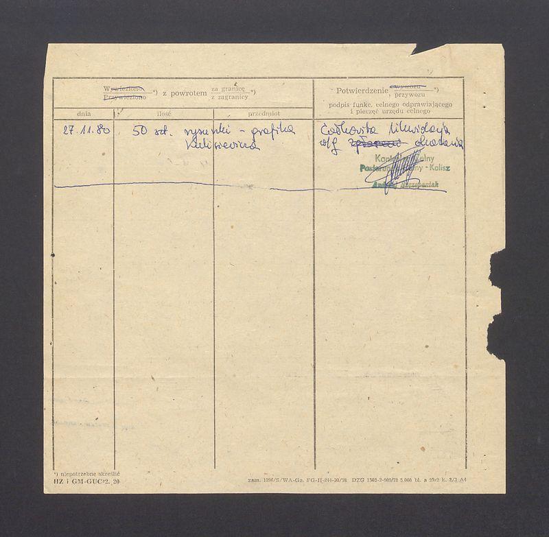 Dowód odprawy celnej warunkowej