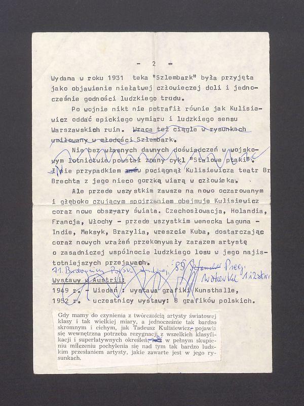 Biogram Tadeusza Kulisiewicza