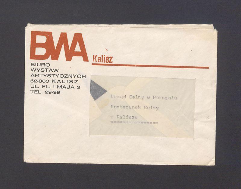 Koperta, nad. Biuro Wystaw Artystycznych