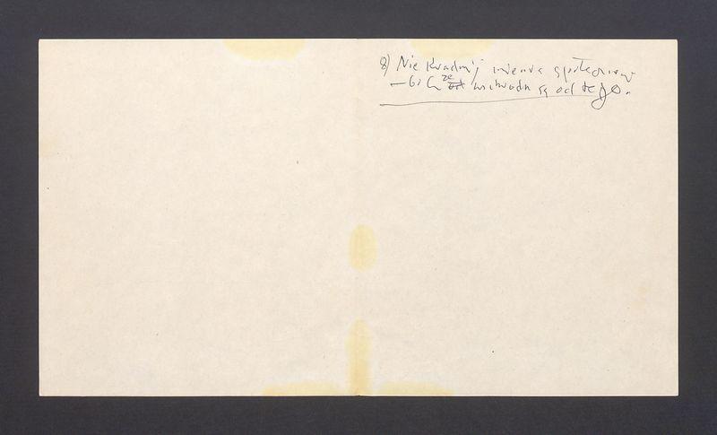 Spis cykli z wykazaną liczbą prac; humorystyczne 8 przykazań odnoszących się do rzeczywistości polityczno-społecznej