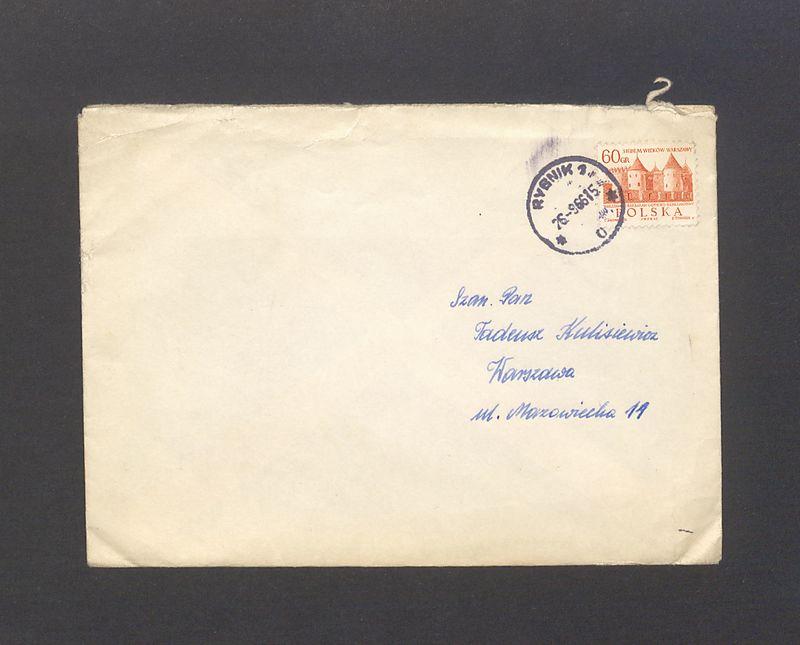 Koperta, nad. mgr Adam Dworaczek