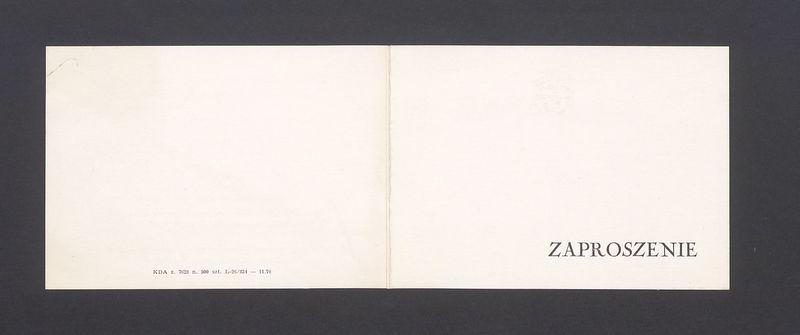 Zaproszenie na otwarcie wystawy rysunku i grafiki Tadeusza Kulisiewicza