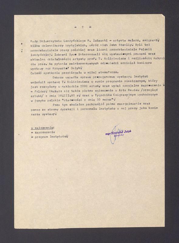 Sprawozdanie z pobytu służbowego w Instytucie Kultury Polskiej w Londynie