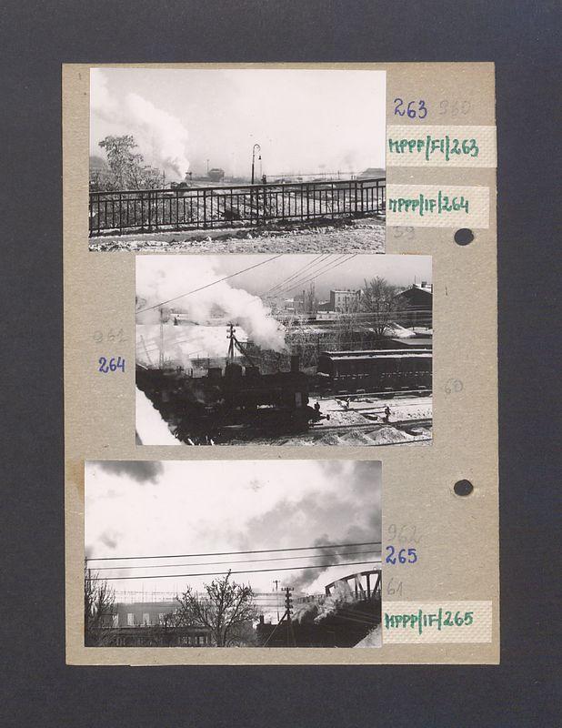 Dworzec kolejowy i fragment mostu.