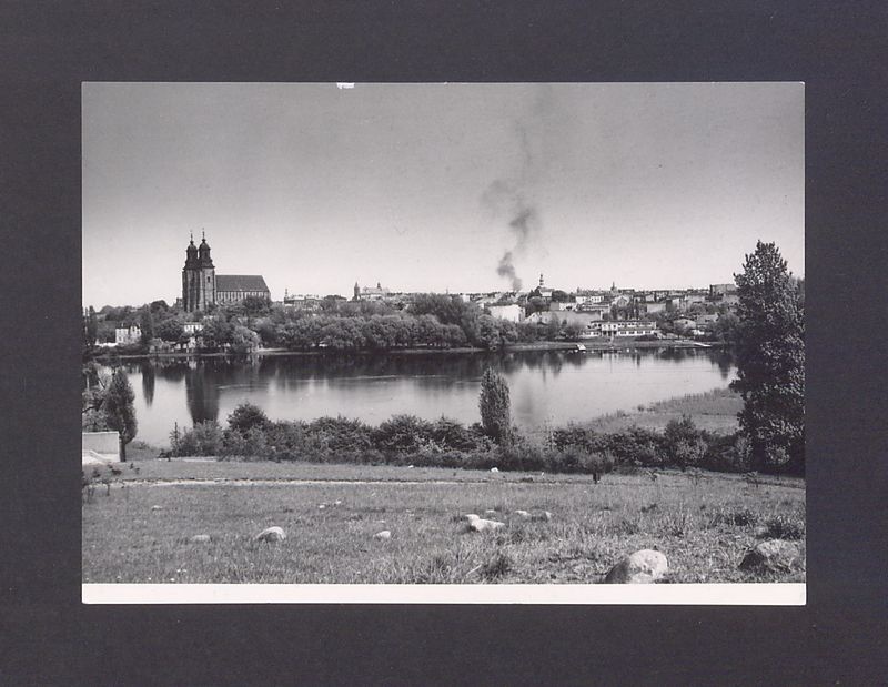 Panorama miasta. Widok z zachodniego brzegu jeziora Jelonek.
