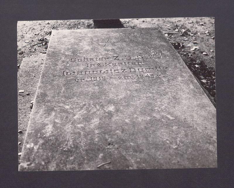 Mogiła. Bohater ZSRR kapitan Dymitr Iwanowicz, 1919-1945r.