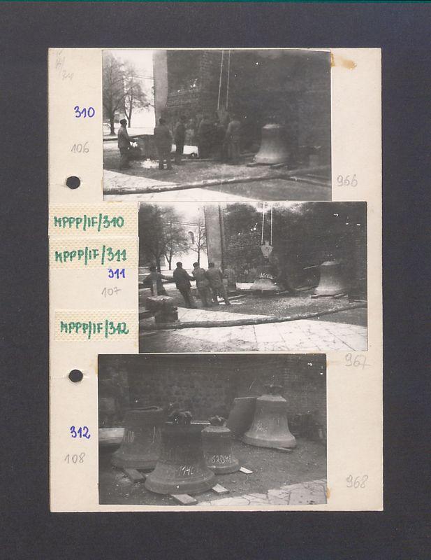 Dzwony przygotowane do zawieszenia na wieżach katedry.