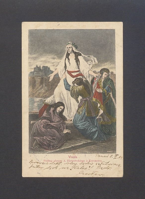 Wanda według obrazu A. Piotrowskiego z Koronowa - pocztówka wydana nakładem Józefa Chociszewskiego w Gnieźnie.