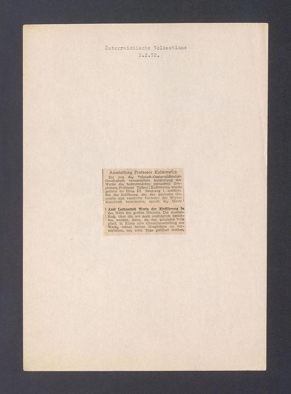 Ausstellung Professor Kulisiewicz