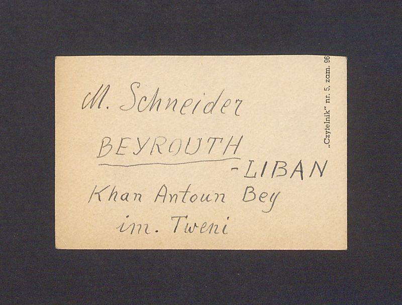 Wizytówka, M. Schneider
