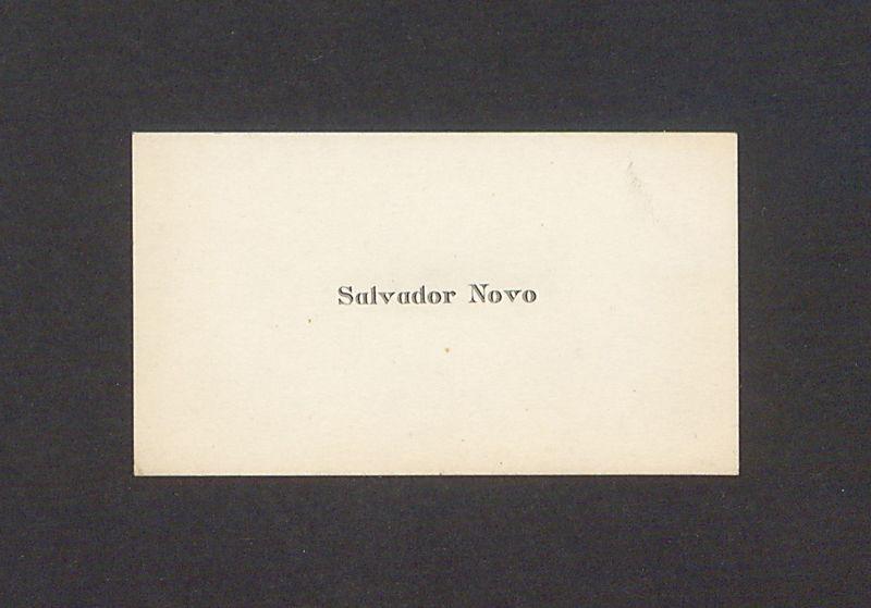 Wizytówka, Salvador Novo