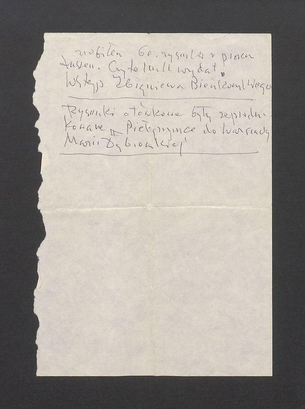 Notatka o powstaniu cyklu "Ruiny Warszawy"