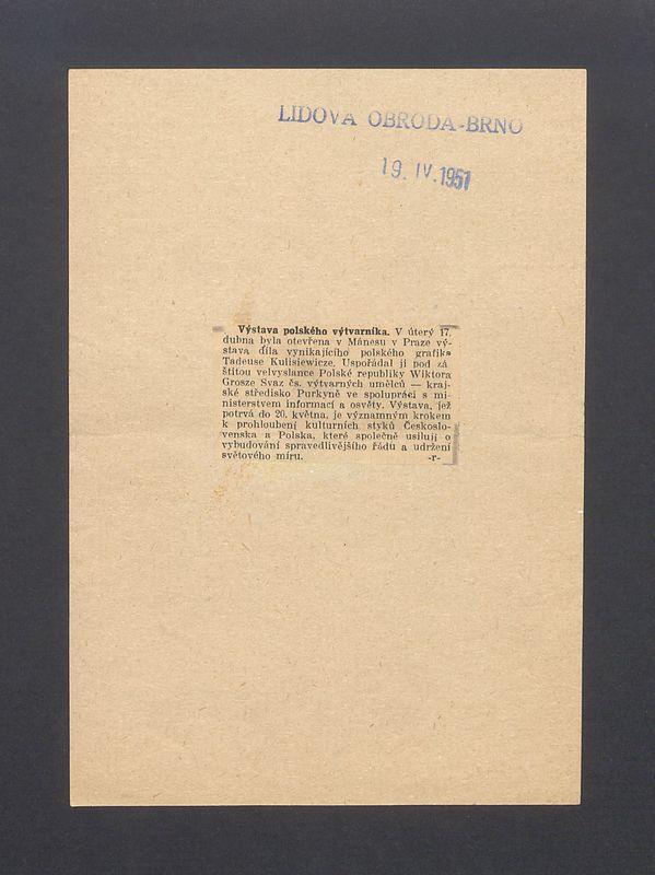 Recenzja. Vystava polskeho vytvarnika