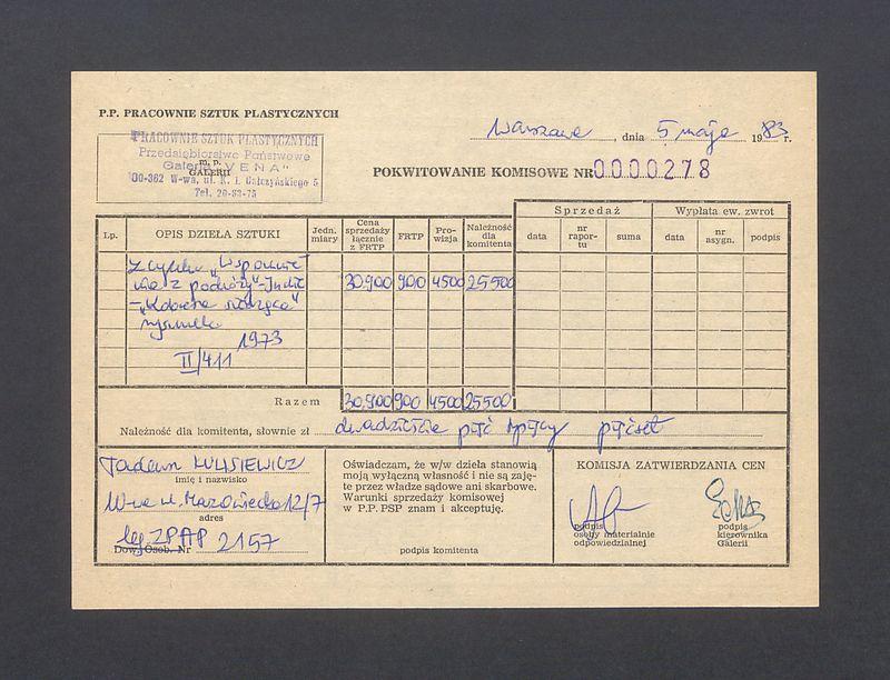 Pokwitowanie komisowe. Z cyklu "Wspomnienia z podróży" - Indie