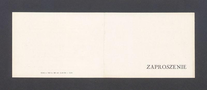 Zaproszenie na otwarcie wystawy rysunków i grafiki Tadeusza Kulisiewicza