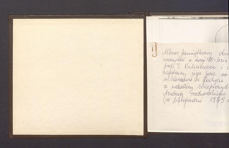 Album pamiątkowy z obrazujący uroczystość z okazji 80-lecia urodzin T. Kulisiewicza, cz. 1