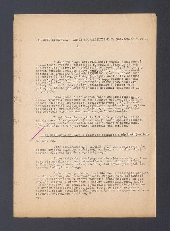 Biuletnyn specjalny Kraje socjalistyczne