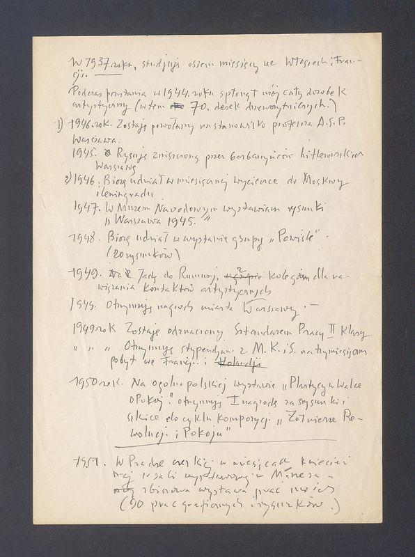 W 1937 roku studiuję osiem miesięcy we Włoszech i Francji [...]