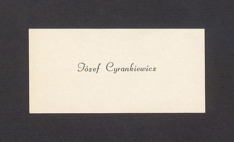 Wizytówka, Józef Cyrankiewicz