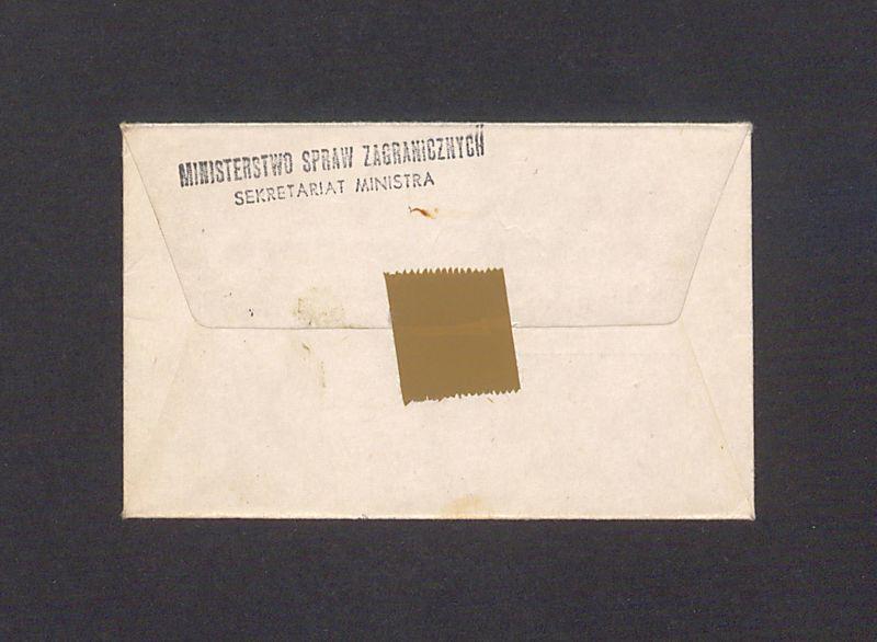 Koperta, nad. Ministerstwo Spraw Zagranicznych