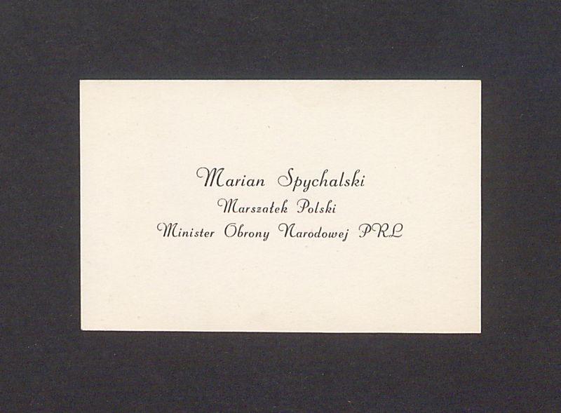 Wizytówka, Marian Spychalski
