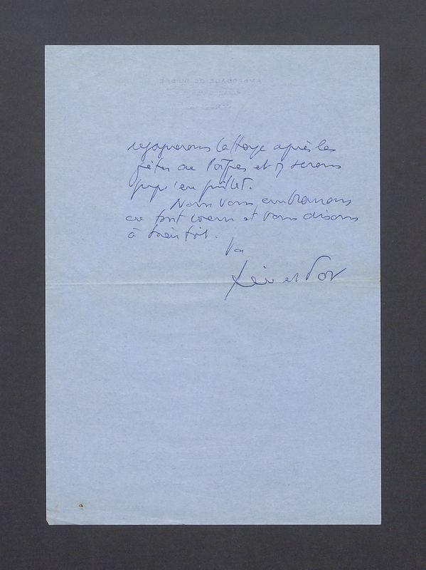 List, nad. Ambassade de Suisse