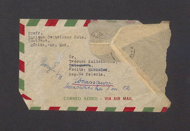 Koperta, nad. Profr. Enrique Gottdiener