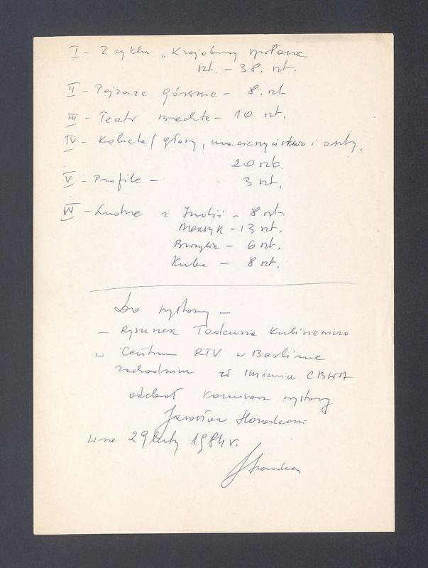 I - z cyklu "Krajobrazy spalone", szt. 38