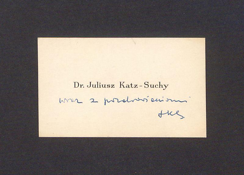Wizytówka, Dr. Juliusz Katz-Suchy