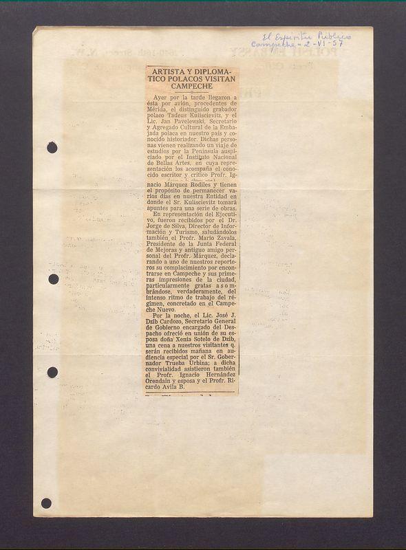 Artista y diplomatico Polacos visitan campeche