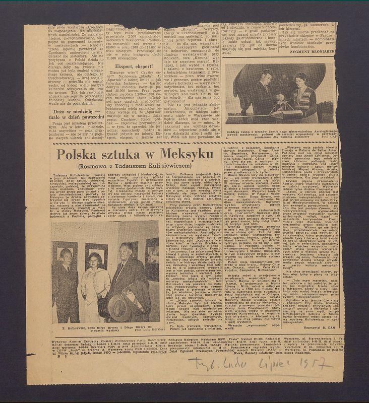 Polska sztuka w Meksyku (Rozmowa z Tadeuszem Kulisiewiczem)