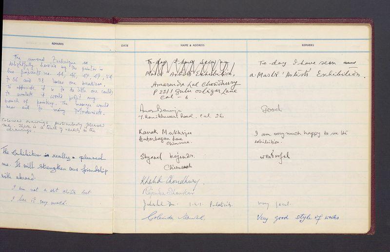 Księga gości z wystawy T. Kulisiewicza w New Delhi, cz. 1