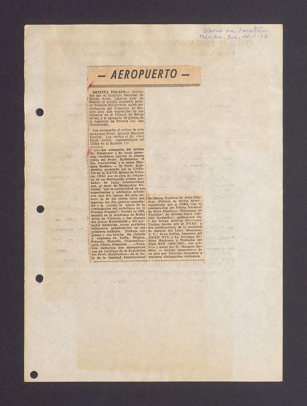 Aeropuerto. Artista Polaco