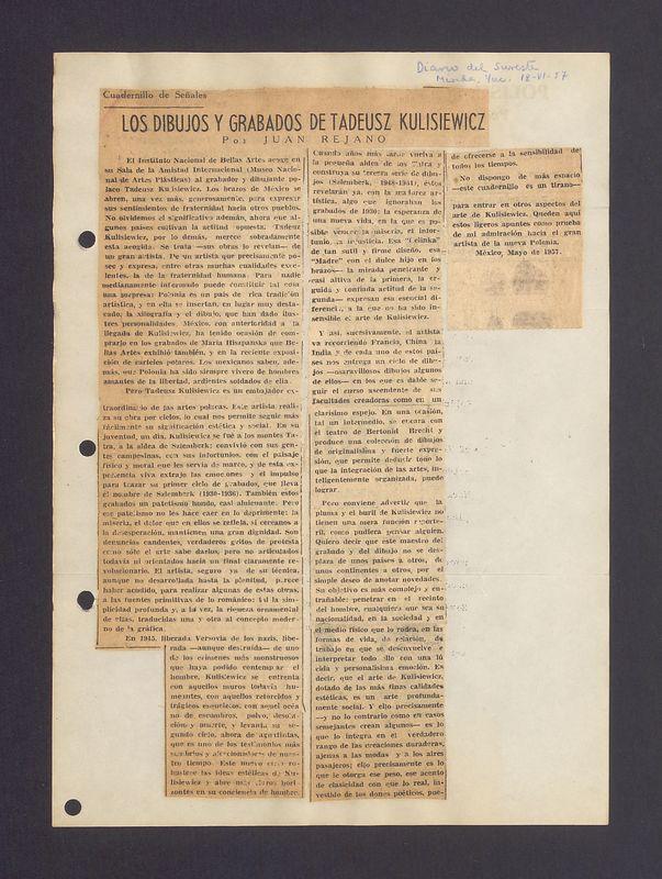 Los dibujos y grabados de Tadeusz Kulisiewicz