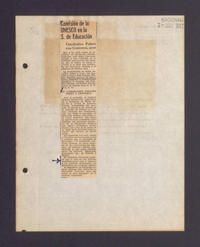 Comision de la Unesco en la S. de Education