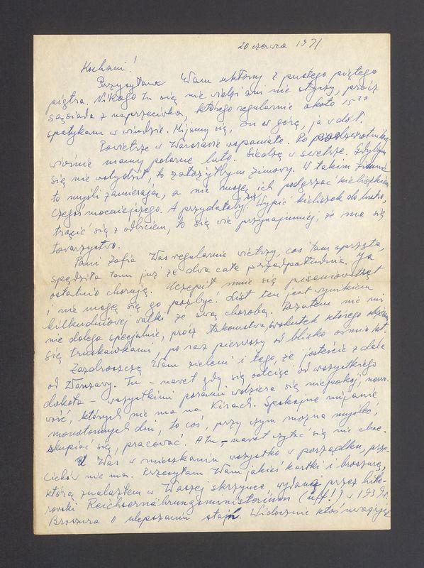 Kochani! Przesyłam Wam ukłony z pustego piątego piętra [...]