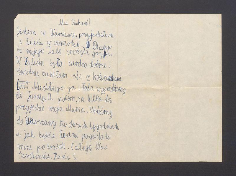 Moi Kochani! Jestem w Warszawie, przyjechałam z Zalesia w czwartek [...]