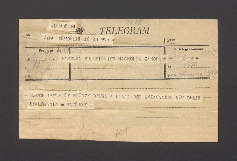 Telegram. Dzwoń czwartek między drugą a piątą [...]