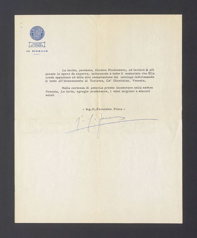 La invito, pertanto, illustre Professore [...]