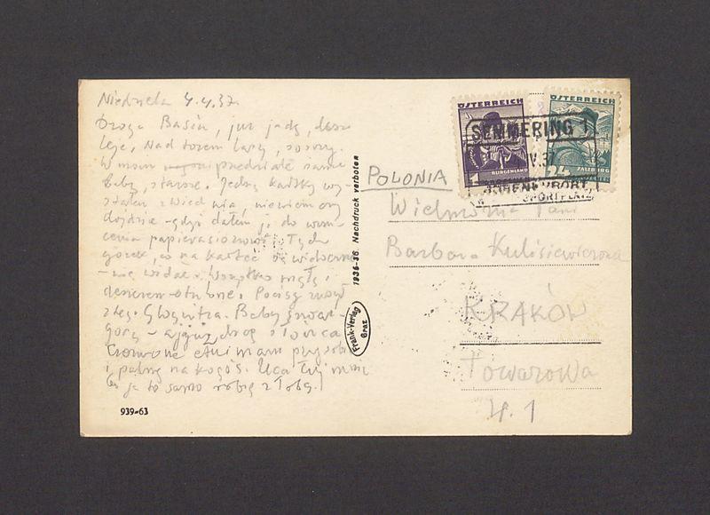 Droga Basiu, już jadę, deszcz leje [...]