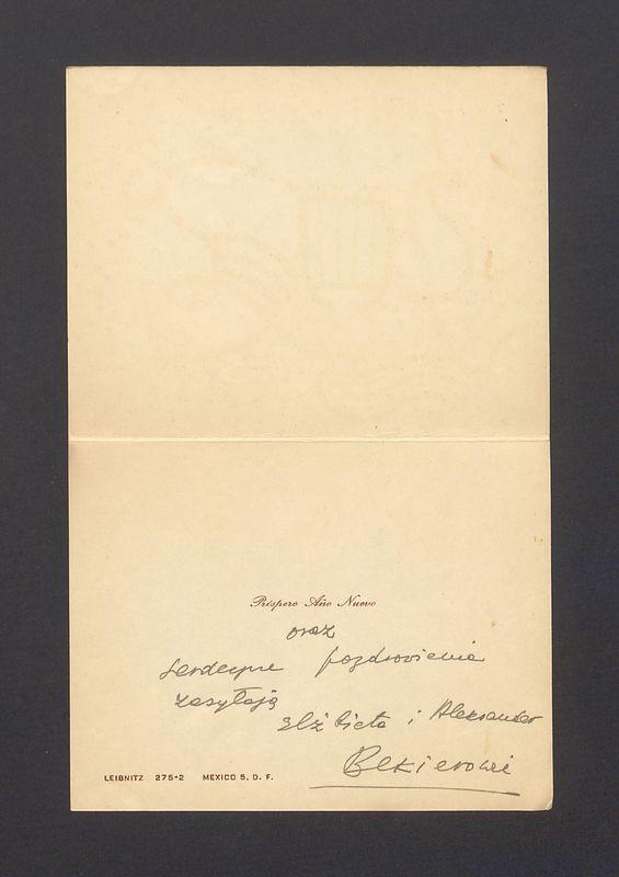 Prospero Ano Nuevo oraz serdeczne pozdrowienia [...]