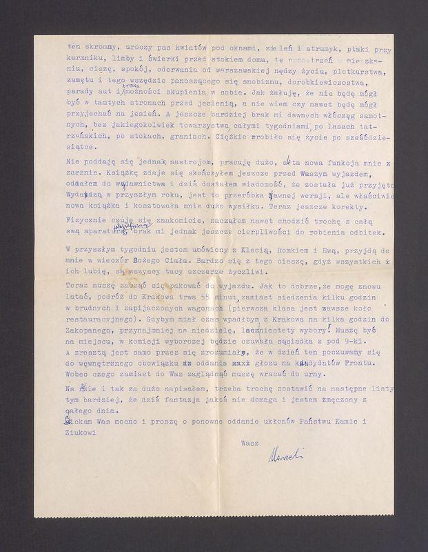 Moi Kochani! Dzięki za dwie kartki, które udało mi się odcyfrować niemal w całości [...]