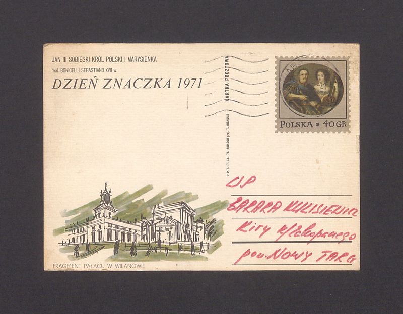 Kochana Basiu! W związku z tym, że Cię zaniepokoiłam swą pocztówką [...]