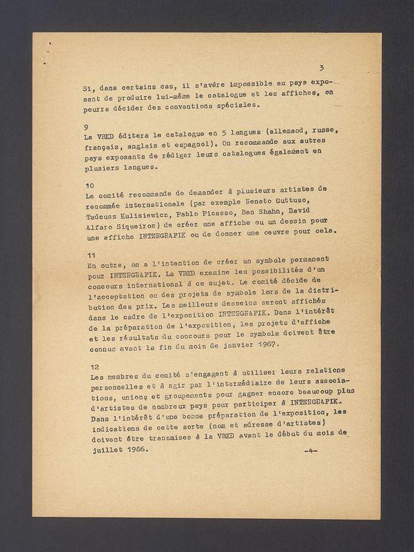 Decisions prises par le comite d'initiative international [...]